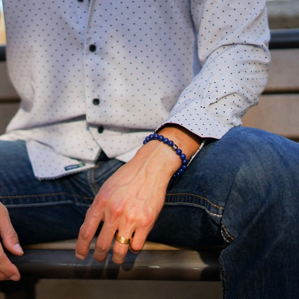 Lapis Lazuli Beaded Bracelet