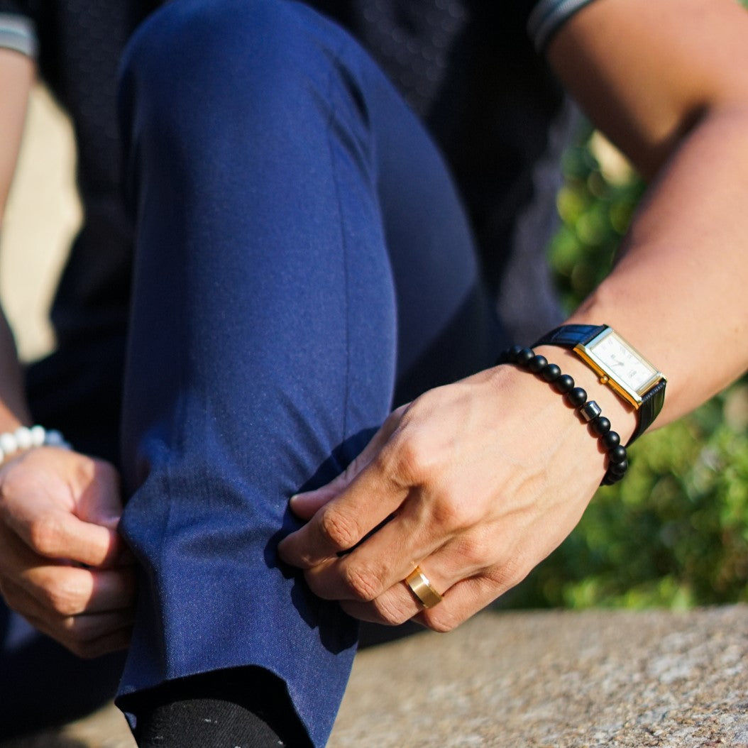 Matte Onyx Beaded Bracelet